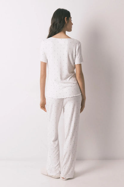 Women Secret_Ivory_White Ribbed Star Print Pyjamas_3133491_96_05