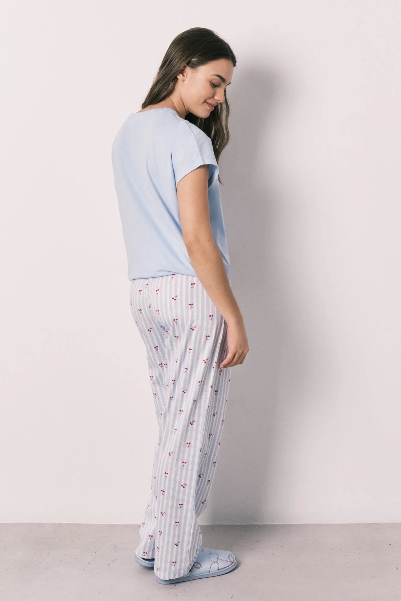 Women Secret Medium Blue Women Cotton Short Sleeve Long Pyjamas Mickey SKU: 3133492_14 Image 06