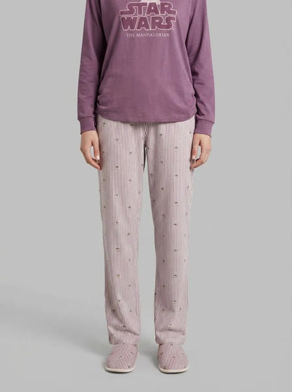 Women Secret Purple/Lilac Women Cotton Long Pyjamas Baby Yoda SKU: 3133494_76 Image 00