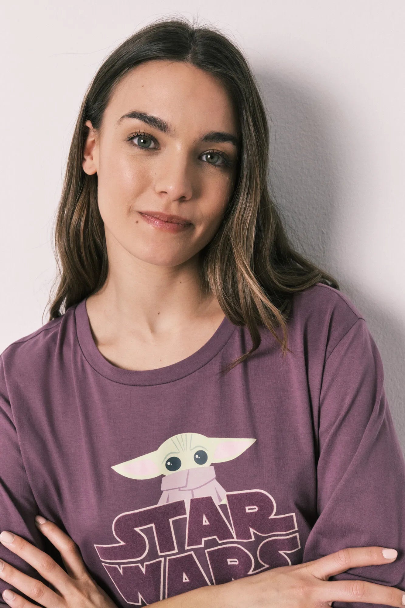 Women Secret Purple/Lilac Women Cotton Long Pyjamas Baby Yoda SKU: 3133494_76 Image 04