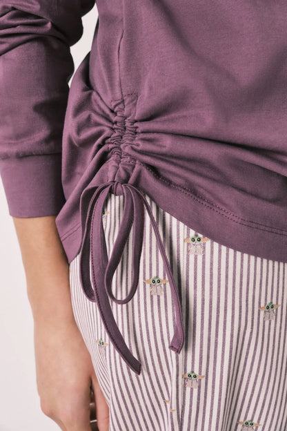 Women Secret Purple/Lilac Women Cotton Long Pyjamas Baby Yoda SKU: 3133494_76 Image 05
