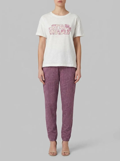 Women Secret Ivory Women Cotton Short Sleeve Long Pyjamas Star Wars SKU: 3133495_96 Image 00