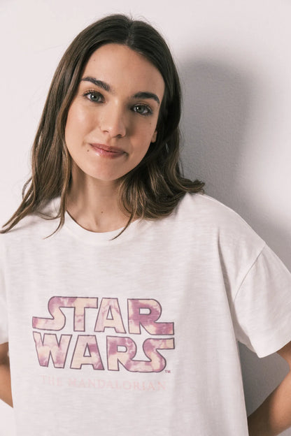 Women Secret Ivory Women Cotton Short Sleeve Long Pyjamas Star Wars SKU: 3133495_96 Image 03