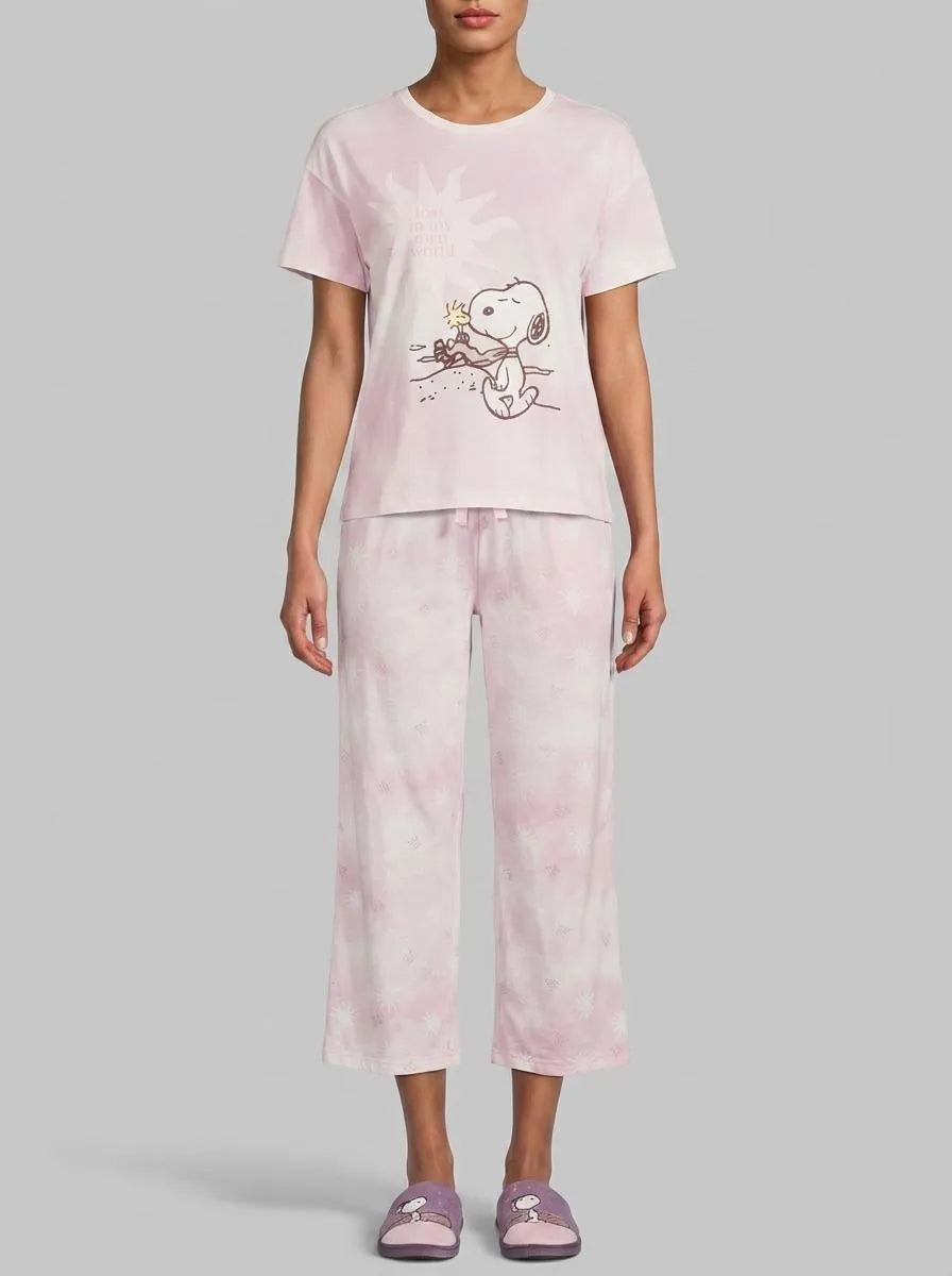 Women Secret Pink Women Cotton Capri Pyjamas Snoopy SKU: 3133499_73 Image 00
