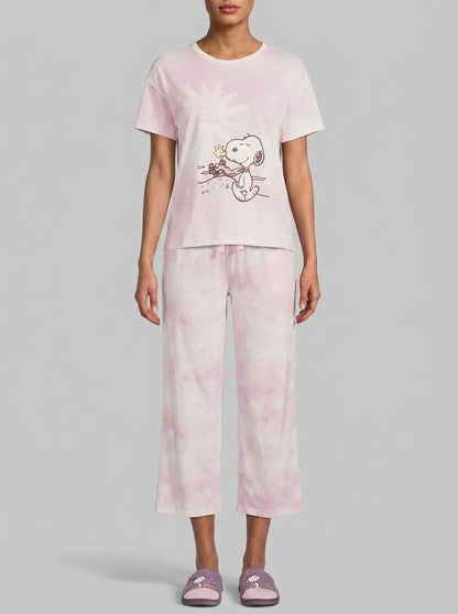 Women Secret Pink Women Cotton Capri Pyjamas Snoopy SKU: 3133499_73 Image 00