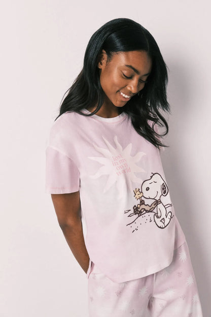 Women Secret Pink Women Cotton Capri Pyjamas Snoopy SKU: 3133499_73 Image 01