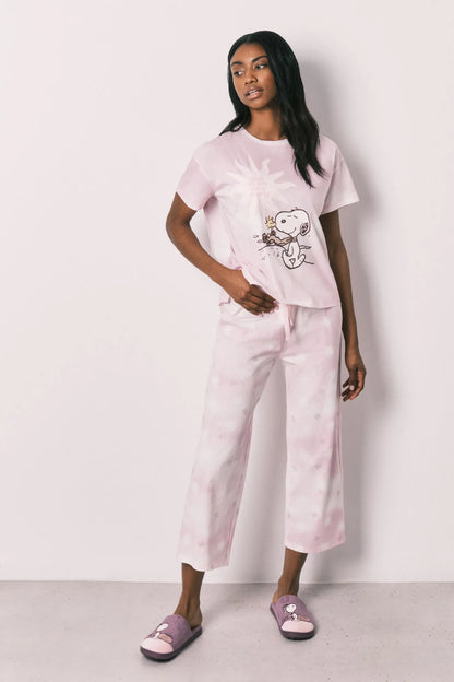 Women Secret Pink Women Cotton Capri Pyjamas Snoopy SKU: 3133499_73 Image 02