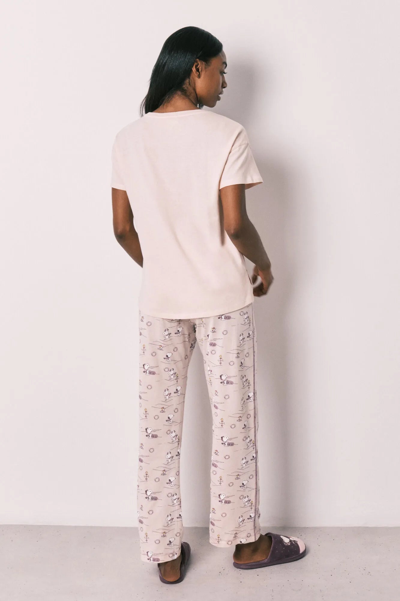 Women Secret Orange Women Cotton Short Sleeve Long Pyjamas Snoopy SKU: 3133502_64 Image 06