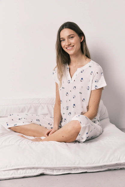 Women Secret White Print Women Short Sleeve Pyjamas Hello Kitty SKU: 3133503_97 Image 07