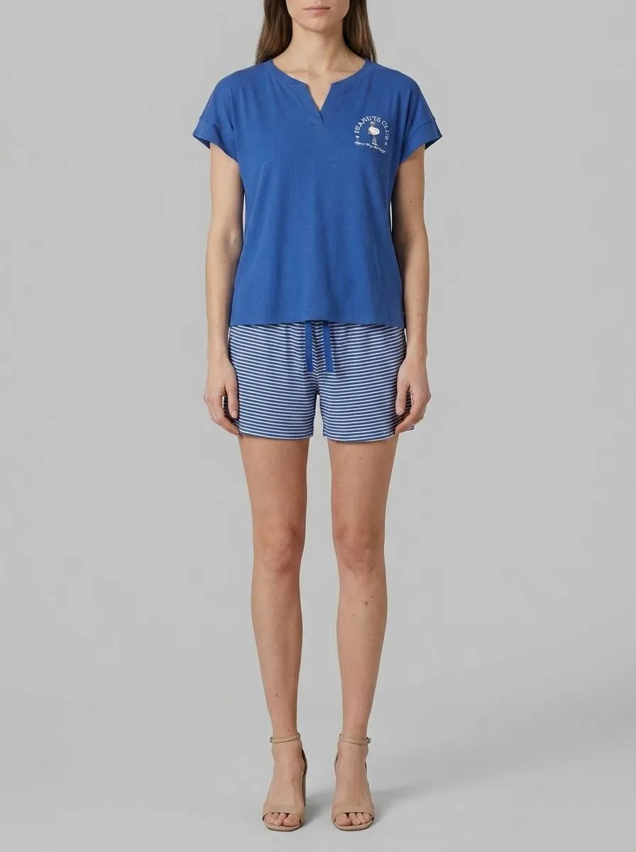 Women Secret Blue Print Women Blue Short Pyjamas Snoopy SKU: 3133504_19 Image 00