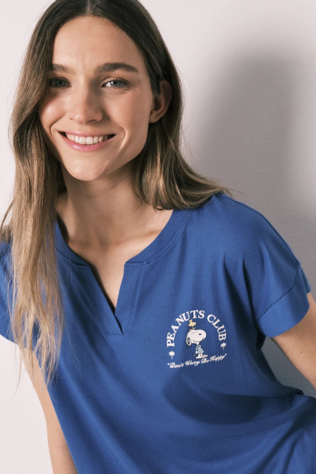 Women Secret Blue Print Women Blue Short Pyjamas Snoopy SKU: 3133504_19 Image 02