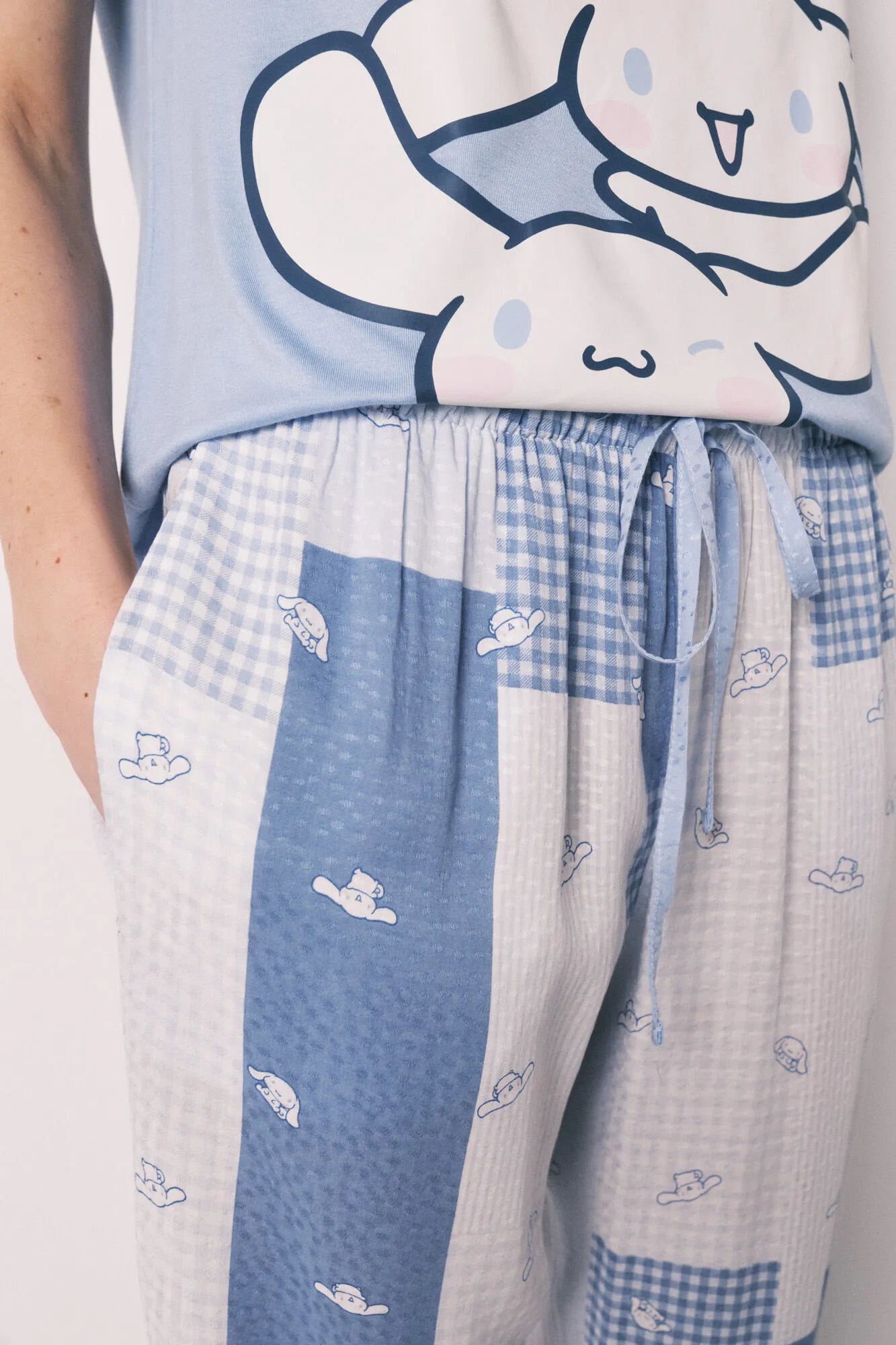 Women Secret Light Blue Women Patchwork Long Pyjamas Cinnamoroll SKU: 3133505_18 Image 04