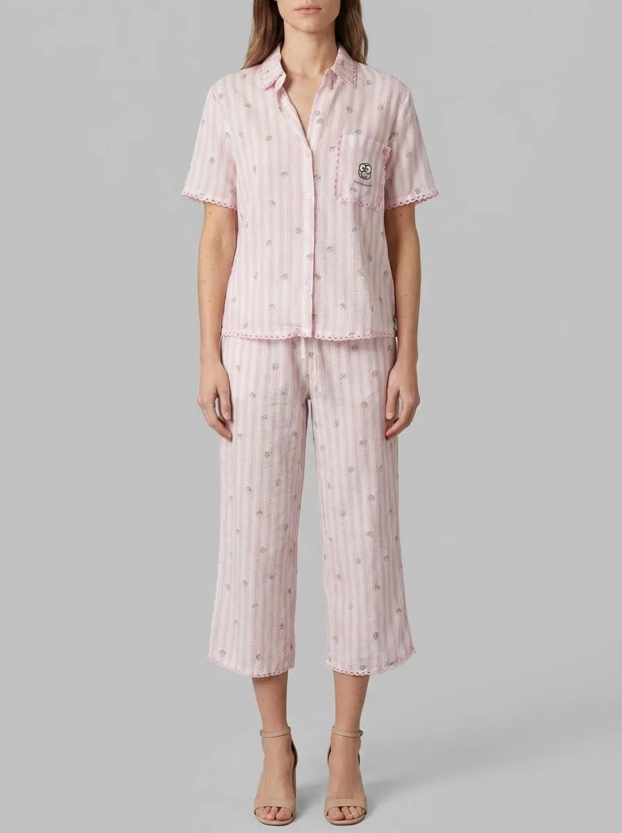 Women Secret Ivory Women Striped Long Classic Pyjamas Keroppi SKU: 3133506_96 Image 00