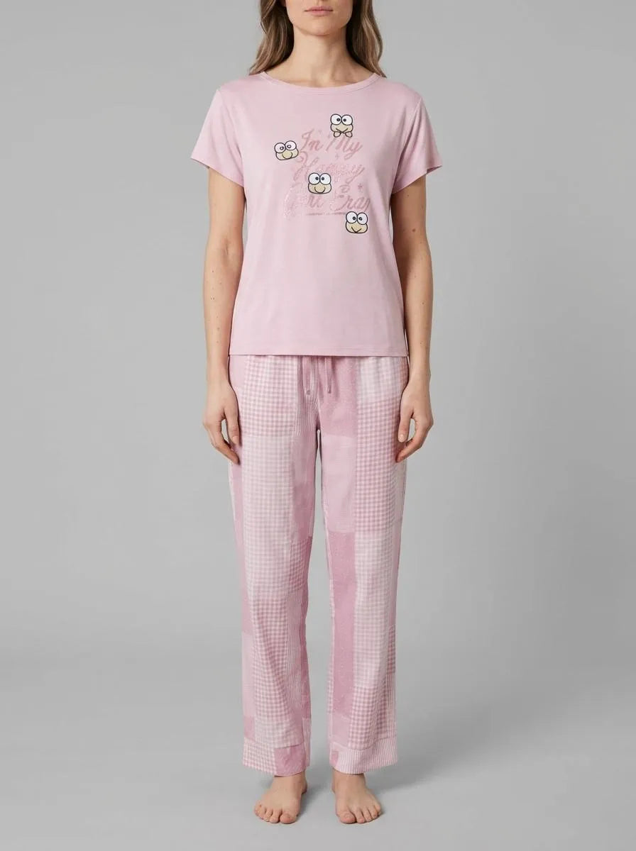 Women Secret Pink Women Patchwork Long Pyjamas Keroppi SKU: 3133510_72 Image 00