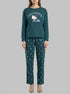 Women Secret Bottle Women Green Cotton Long Pyjamas Hello Kitty SKU: 3133513_20 Image 00