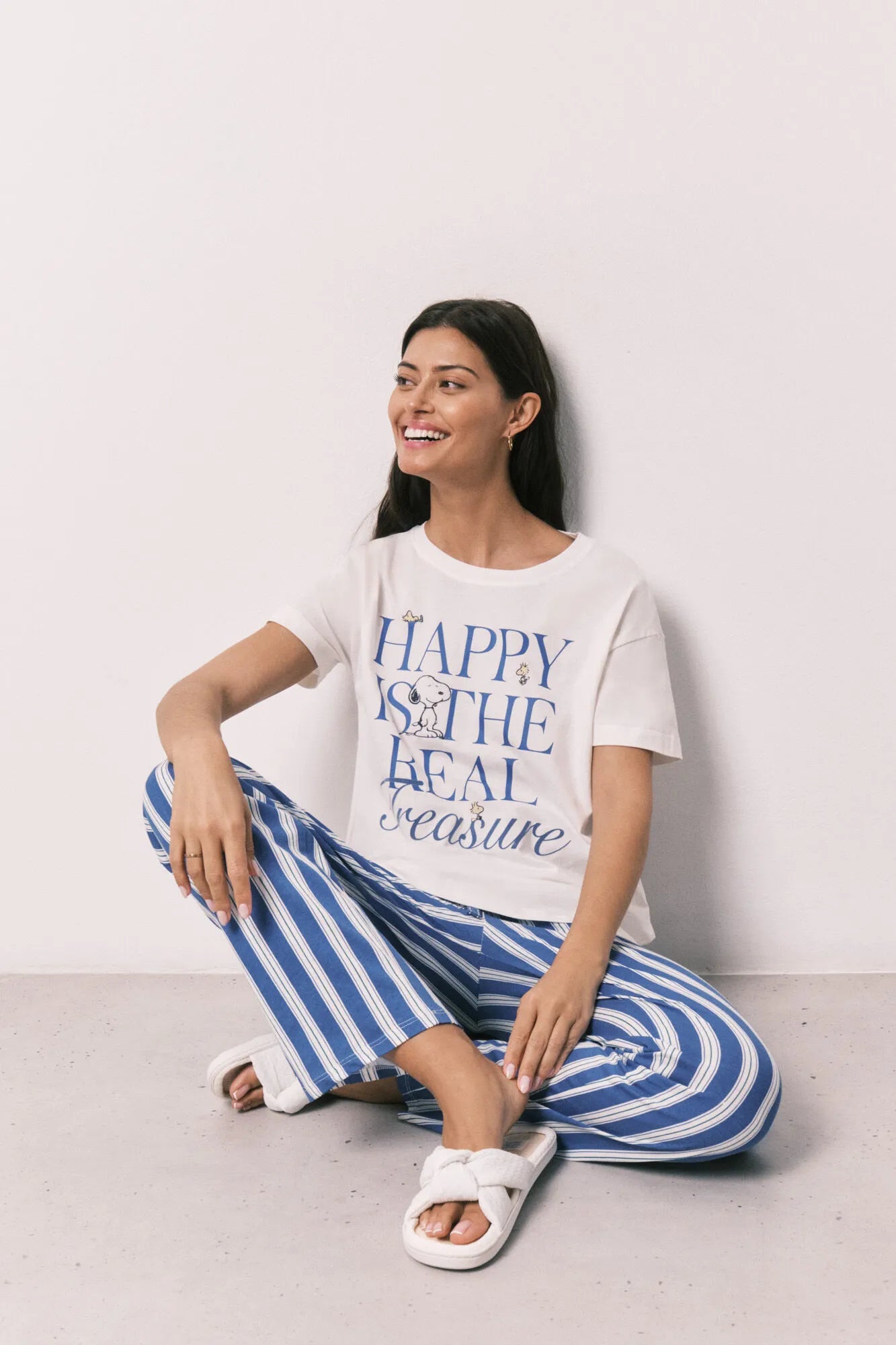 Women Secret Ivory Women Cotton Snoopy Short Sleeve Pyjamas Happy SKU: 3133518_96 Image 06