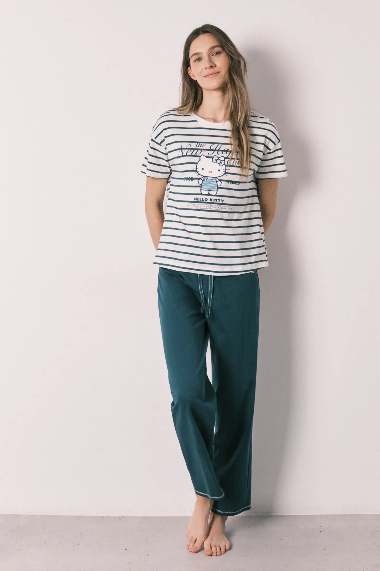 Women Secret White Print Women Cotton Short Sleeve Pyjamas Hello Kitty SKU: 3133519_97 Image 02