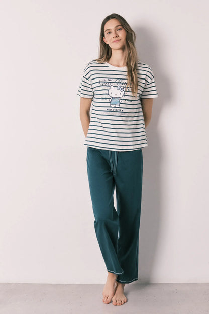 Women Secret White Print Women Cotton Short Sleeve Pyjamas Hello Kitty SKU: 3133519_97 Image 02