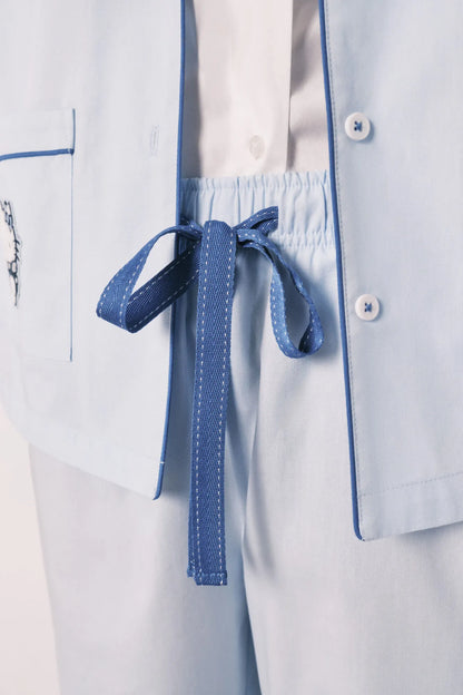 Women Secret Light Blue Women Blue Cotton Classic Pyjamas Hello Kitty SKU: 3133520_17 Image 05
