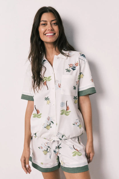 Women Secret Ivory Women Little Missª Short Classic Pyjamas SKU: 3133524_96 Image 03