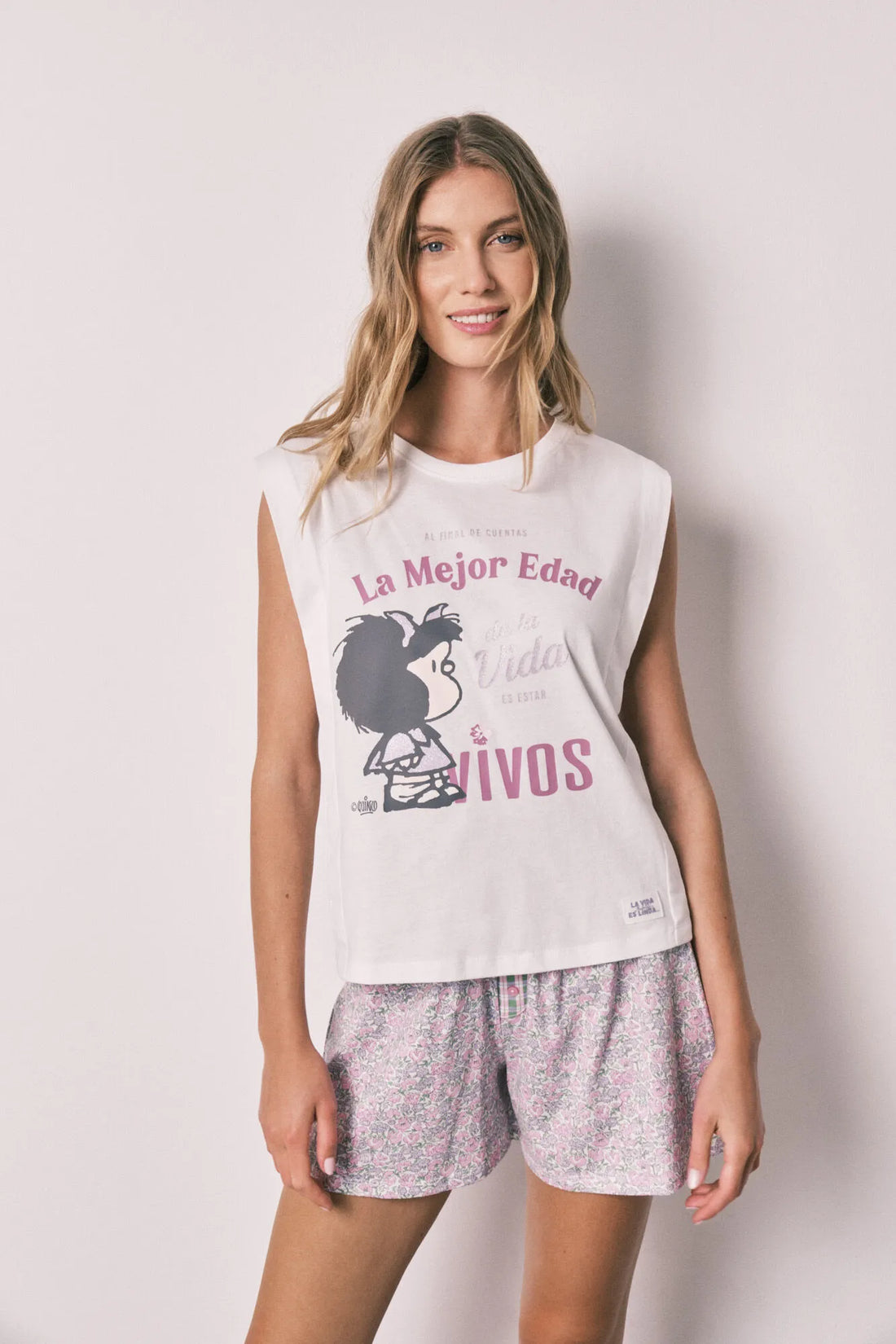 Women Secret Ivory Women Mafalda Cotton Short Pyjamas SKU: 3133527_96 Image 02