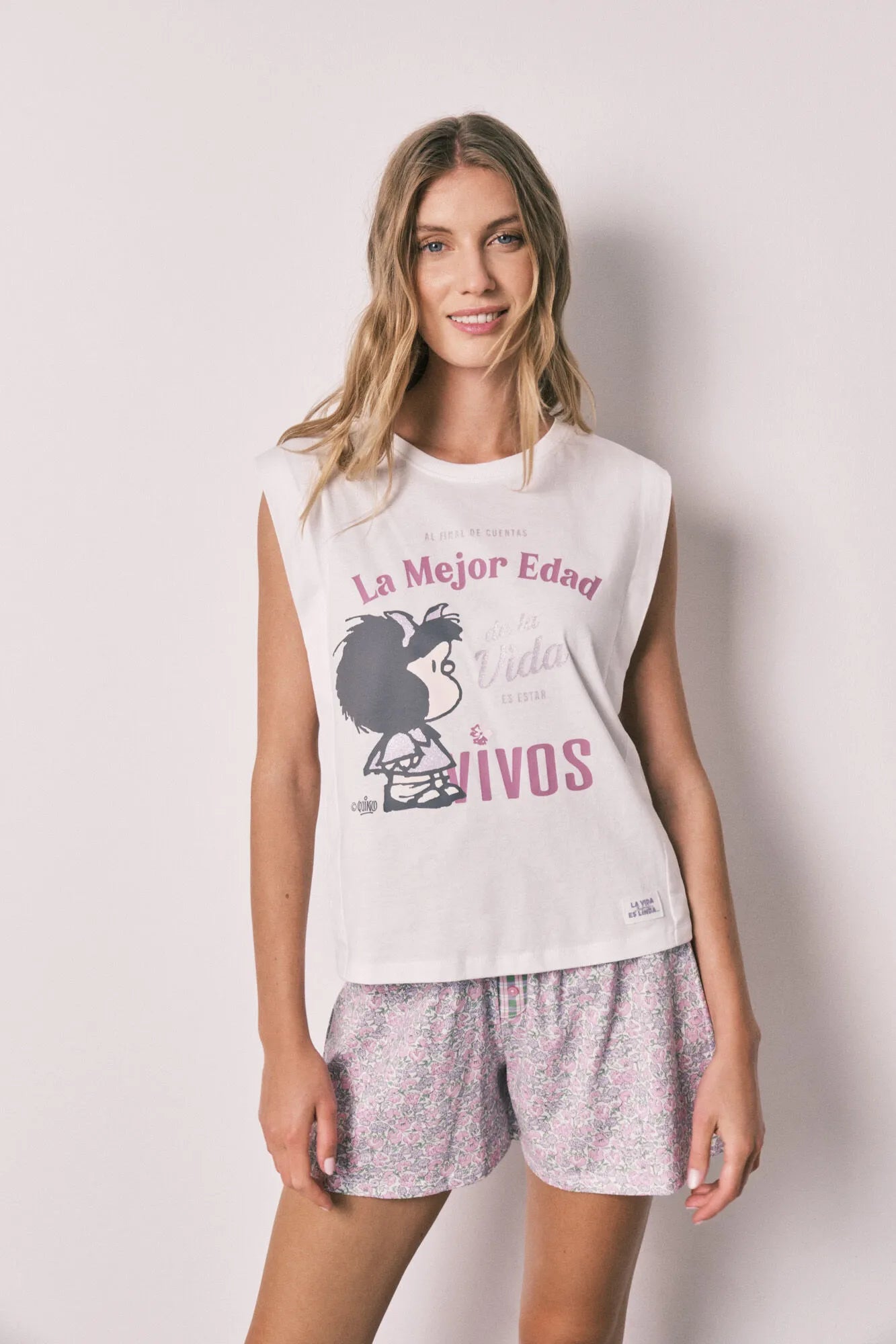 Women Secret Ivory Women Mafalda Cotton Short Pyjamas SKU: 3133527_96 Image 02