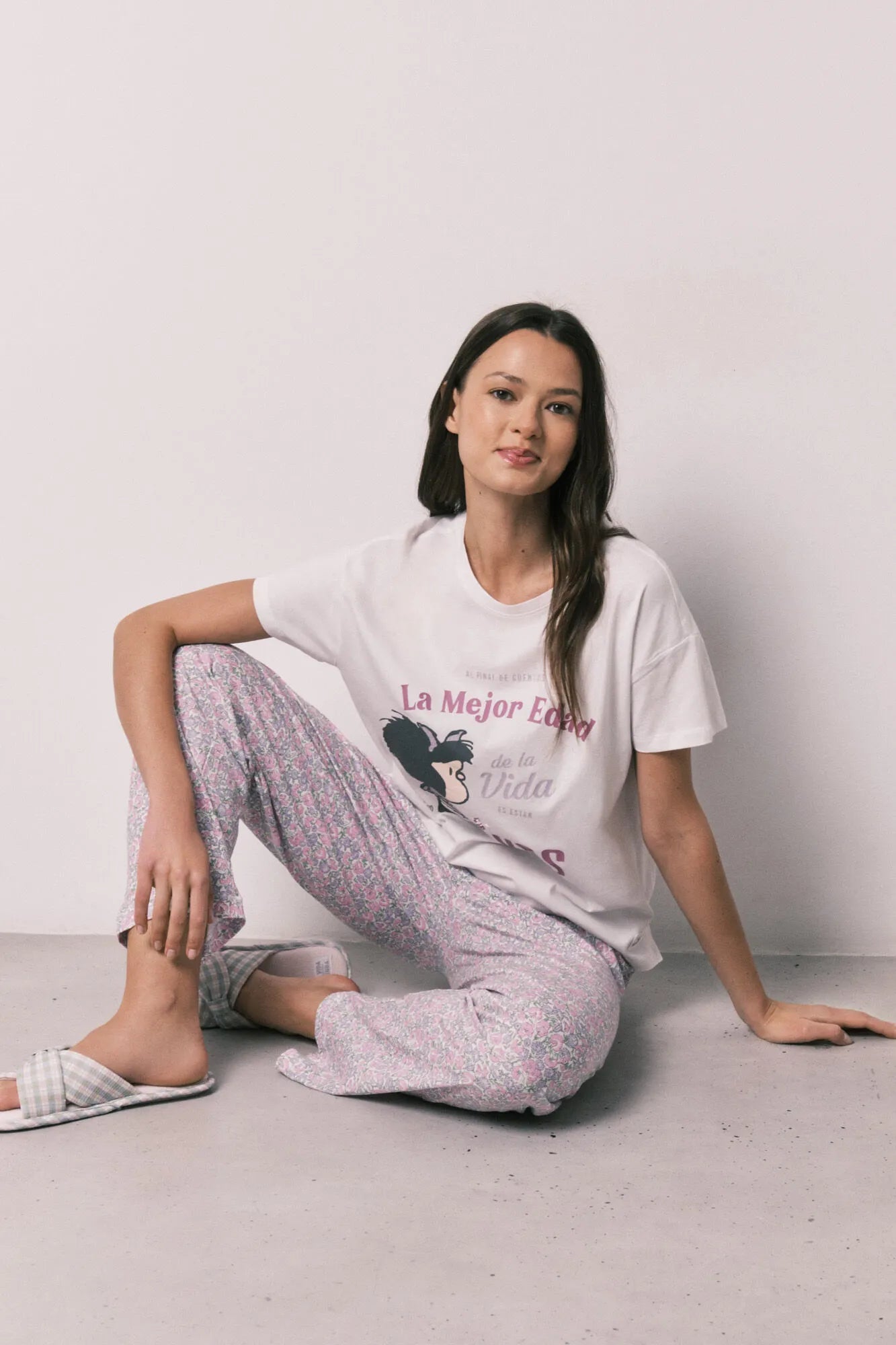 Women Secret Ivory Women Floral Mafalda Cotton Long Pyjamas SKU: 3133529_96 Image 06