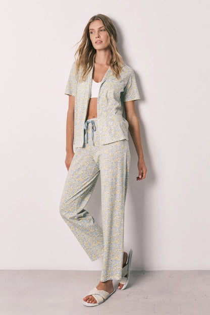 Women Secret Yellow Print Women Floral Cotton Classic Long Pyjamas SKU: 3133530_09 Image 03