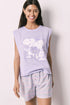 Women Secret Purple/Lilac Women Snoopy Cotton Short Pyjamas SKU: 3133534_76 Image 01