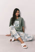 Women Secret Medium Khaki Women Little Missª Short Sleeve Long Pyjamas SKU: 3133541_92 Image 01