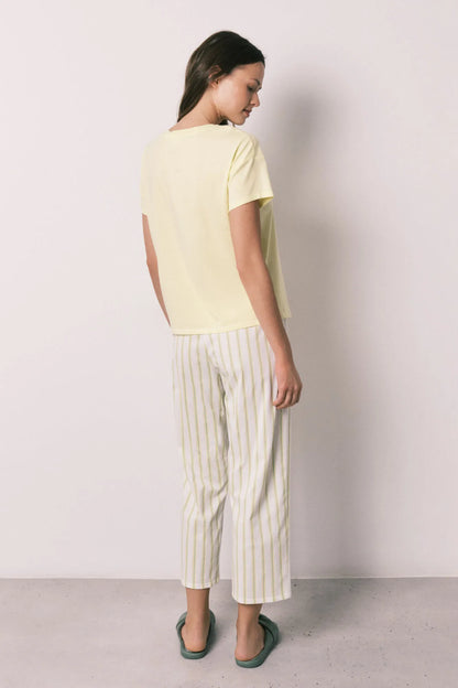 Women Secret Green Women Stitch Short Sleeve Capri Pyjamas SKU: 3133546_25 Image 04