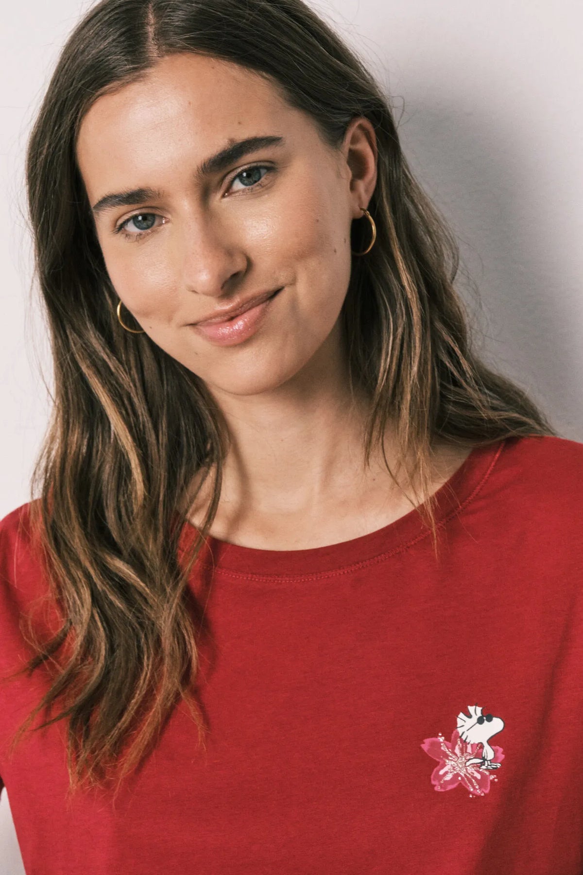 Women Secret Red Women Striped Cotton Capri Pyjamas Snoopy SKU: 3134027_60 Image 03