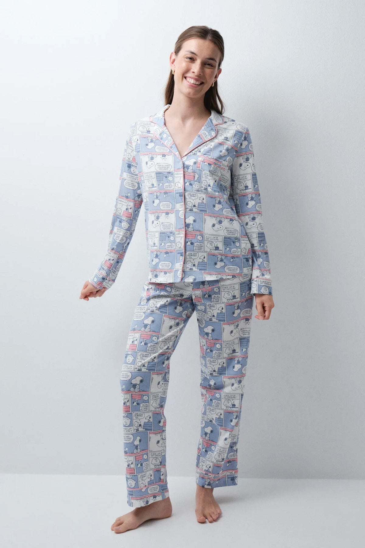 Women Secret Medium Blue Women Snoopy Comic Classic Pyjamas SKU: 3134048_13 Image 03
