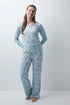 Women Secret Blue Print Women Blue Soft Touch Long Pyjamas SKU: 3134050_19 Image 01