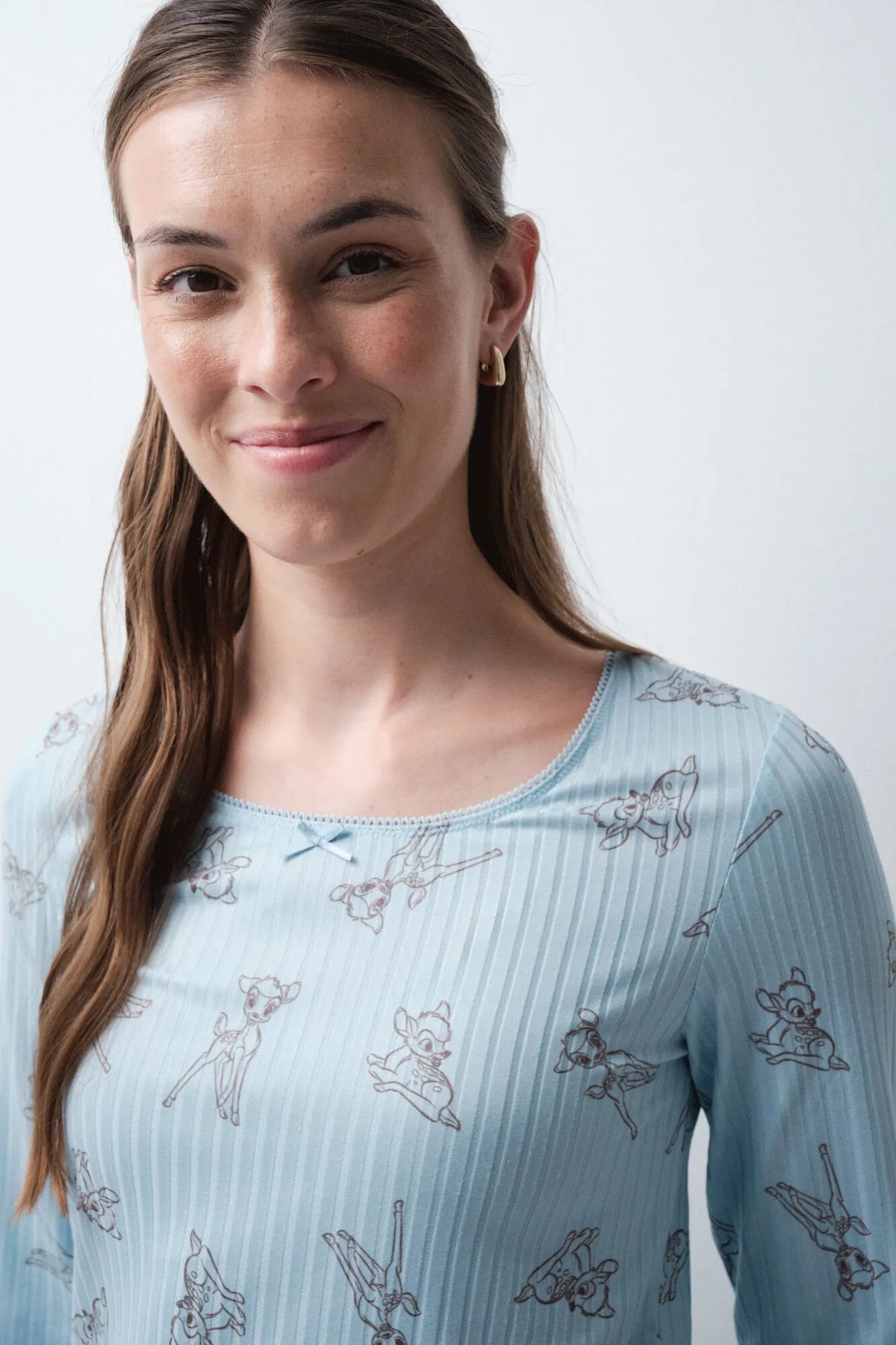 Women Secret Blue Print Women Blue Soft Touch Long Pyjamas SKU: 3134050_19 Image 03