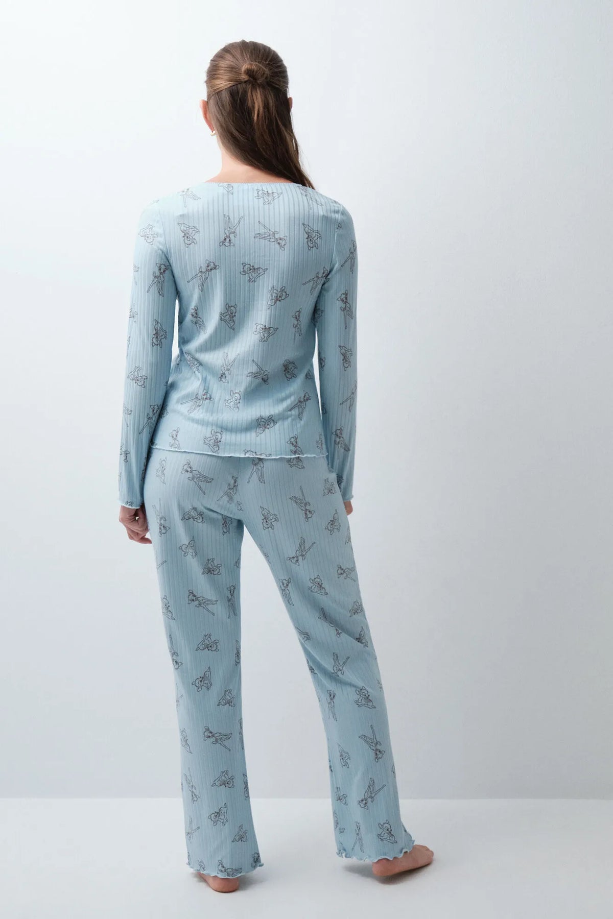 Women Secret Blue Print Women Blue Soft Touch Long Pyjamas SKU: 3134050_19 Image 04
