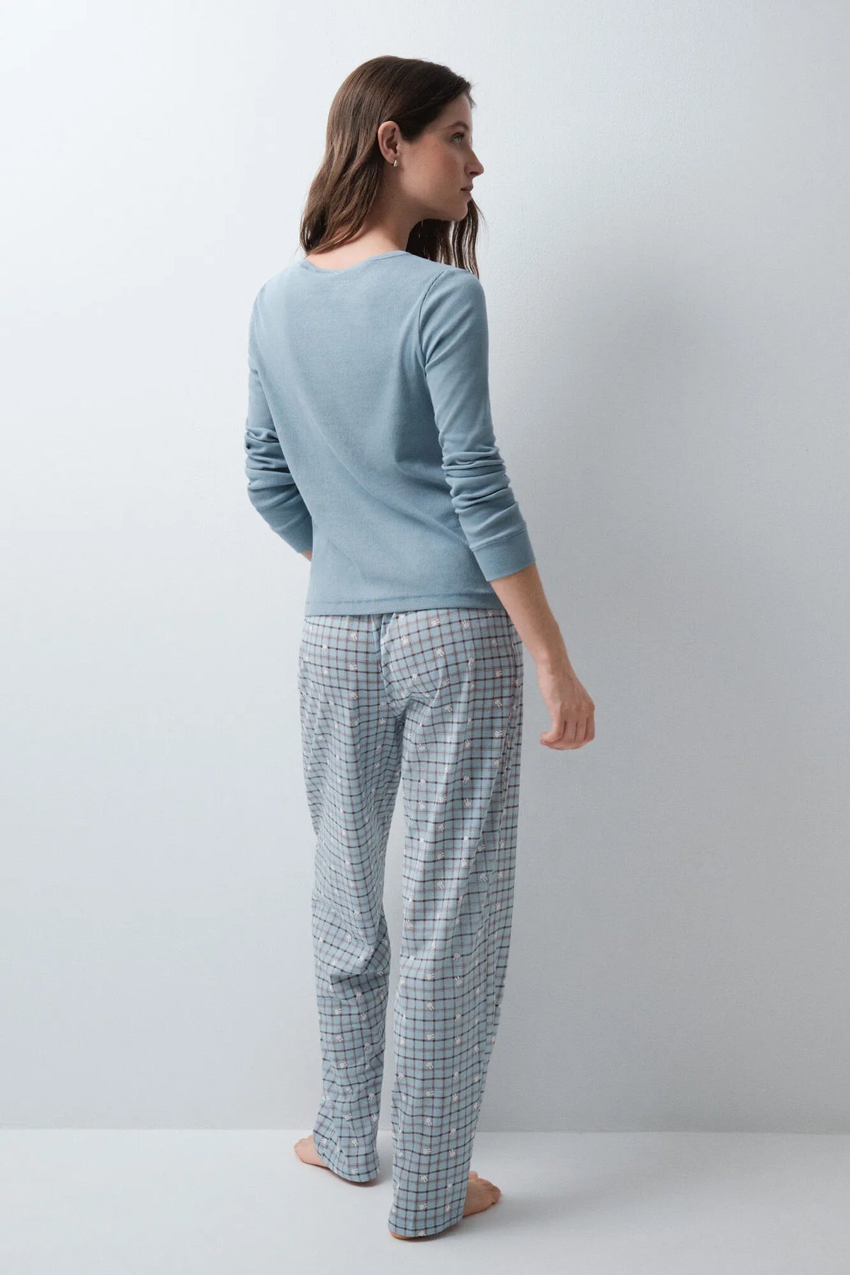 Women Secret Medium Blue Women Blue Cotton Long Pyjamas Miffy SKU: 3134065_15 Image 04