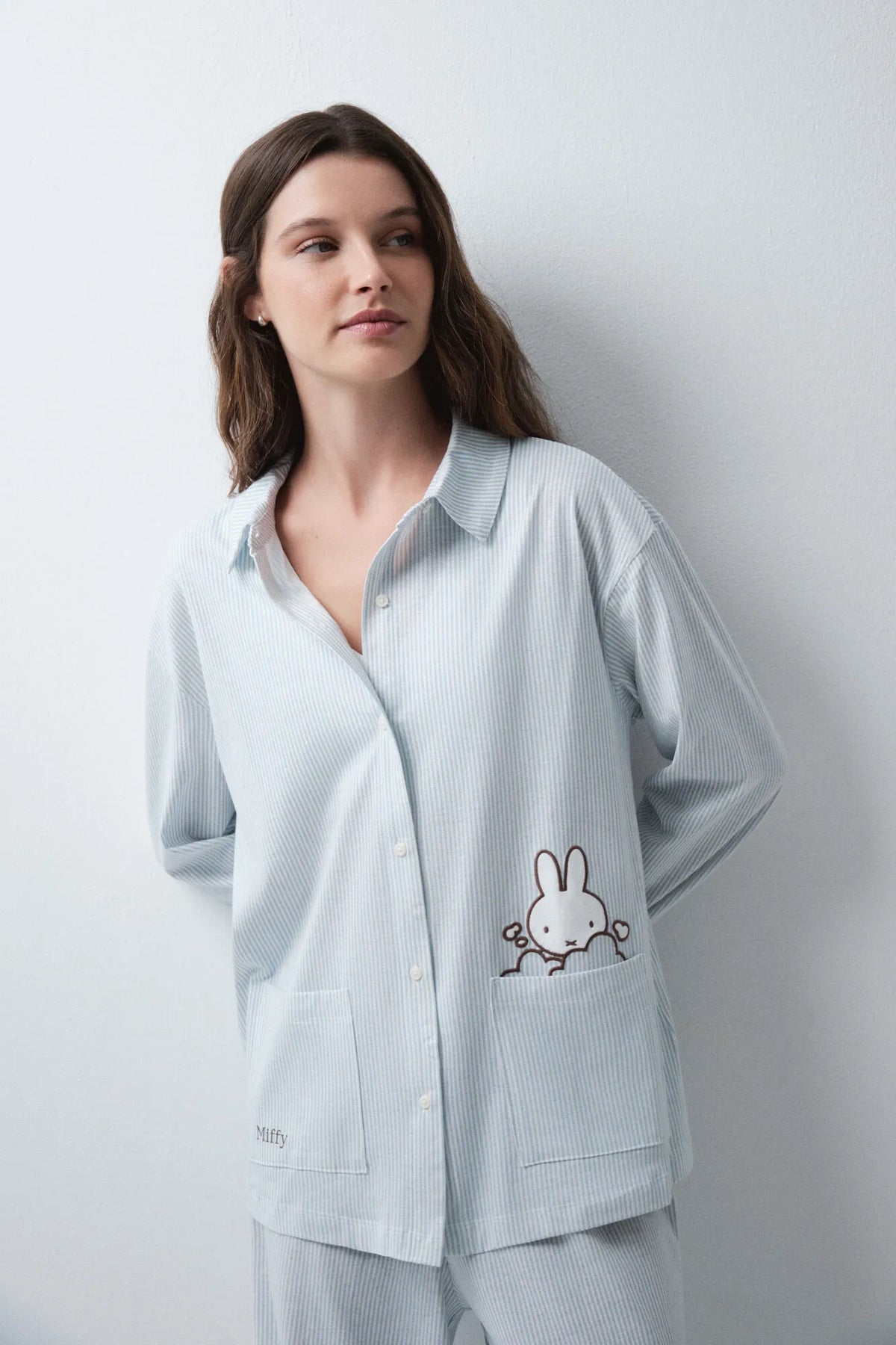 Women Secret Blue Print Women Striped Classic Pyjamas Miffy SKU: 3134067_19 Image 02
