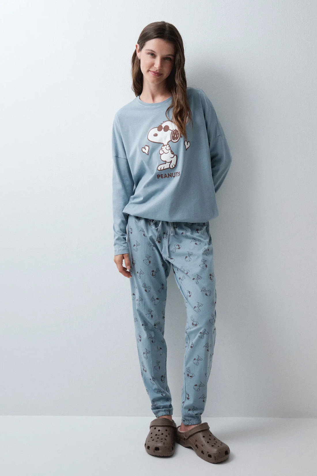 Women Secret Medium Blue Women Snoopy 3D Long Pyjamas SKU: 3134068_15 Image 02