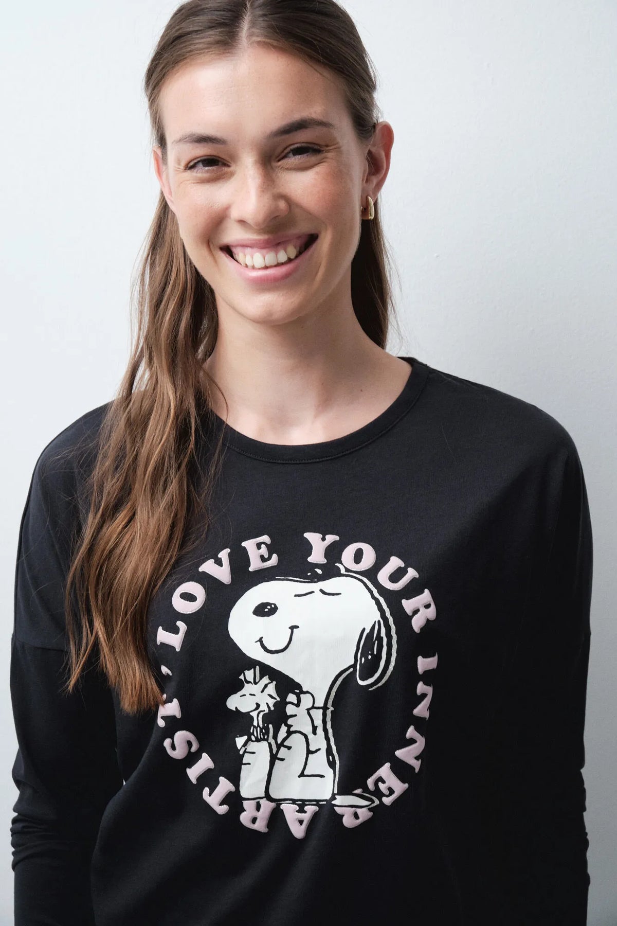 Women Secret Dark Grey Women Dark Grey Cotton Long Pyjamas Snoopy SKU: 3134072_41 Image 03