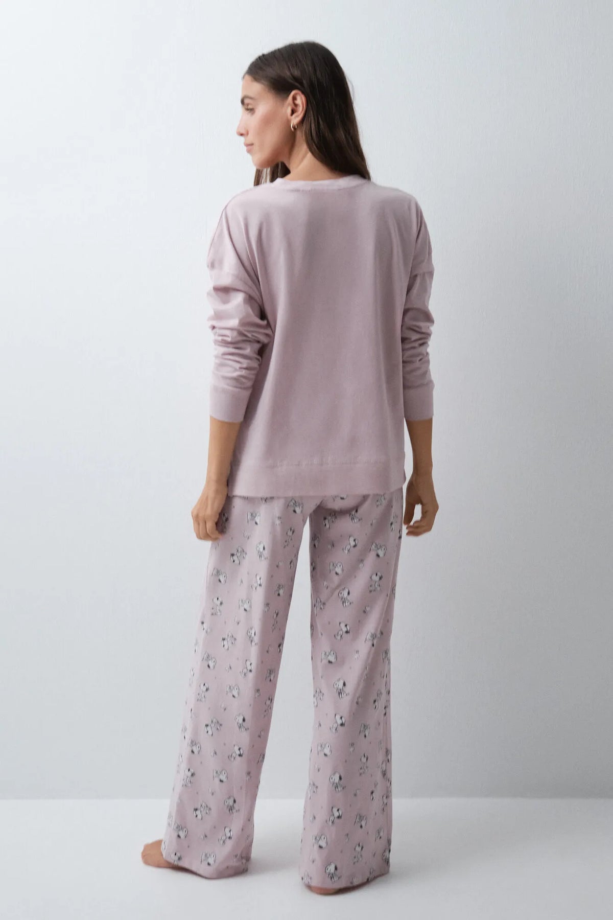 Women Secret Pink Women Pink Cotton Long Pyjamas Snoopy SKU: 3134073_70 Image 04