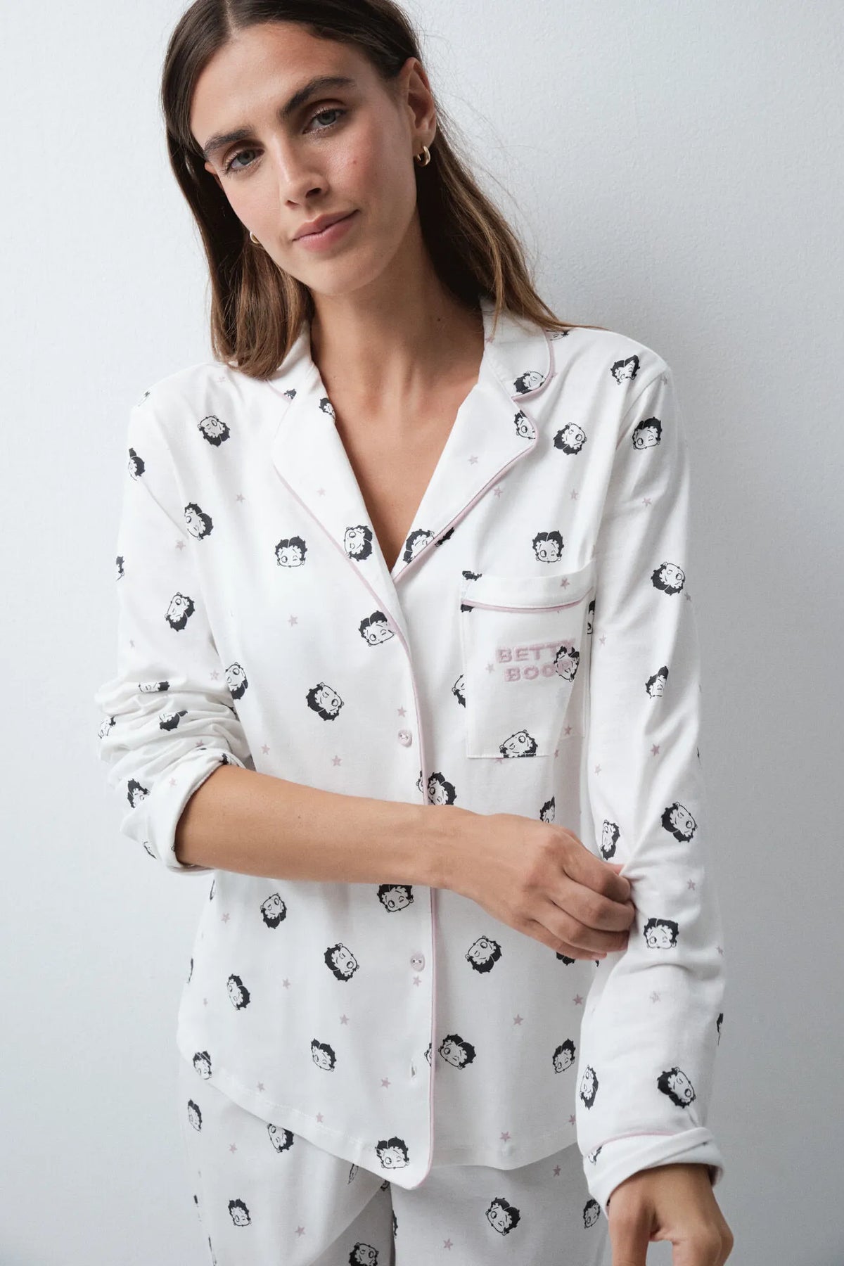 Women Secret Ivory Women Betty Boop Cotton Classic Pyjamas SKU: 3134074_96 Image 01