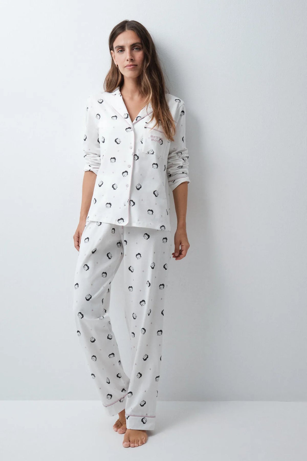 Women Secret Ivory Women Betty Boop Cotton Classic Pyjamas SKU: 3134074_96 Image 02