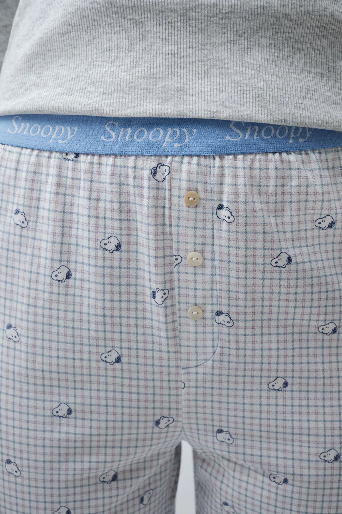 Women Secret Dark Grey Women Snoopy Flannel Cotton Long Pyjamas SKU: 3134075_44 Image 05