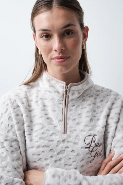 Women Secret Ivory Women Printed Fleece Long Pyjamas SKU: 3134085_96 Image 02