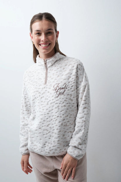 Women Secret Ivory Women Printed Fleece Long Pyjamas SKU: 3134085_96 Image 03