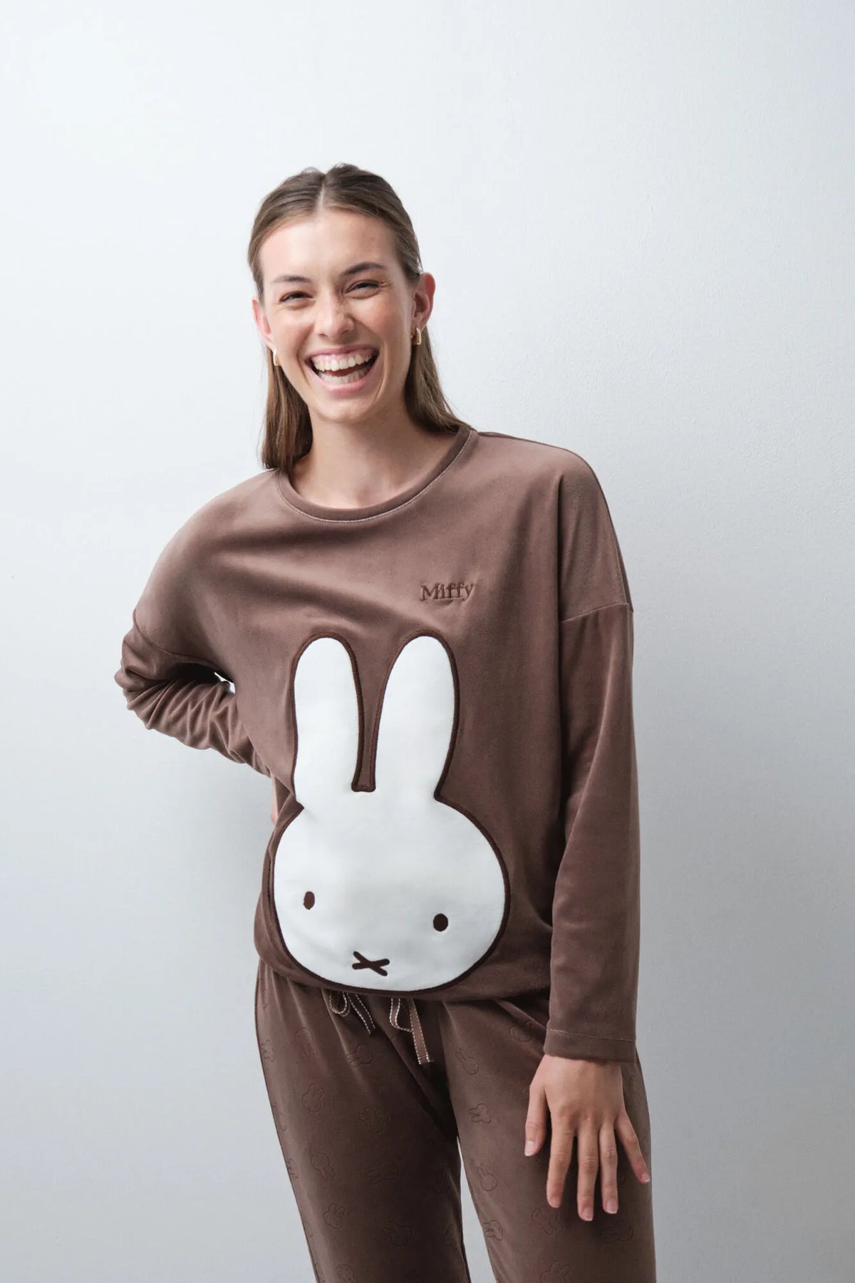 Women Secret Medium Brown Women Miffy 3D Long Pyjamas SKU: 3134086_31 Image 01