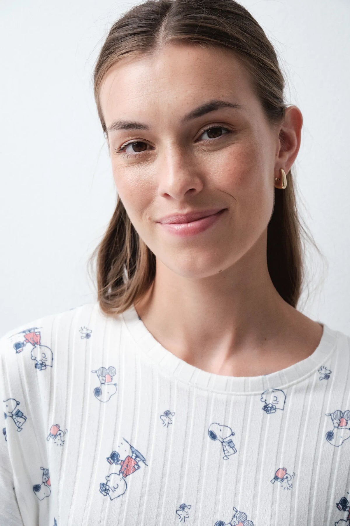 Women Secret Ivory Women White Long Pyjamas Snoopy SKU: 3134127_96 Image 03
