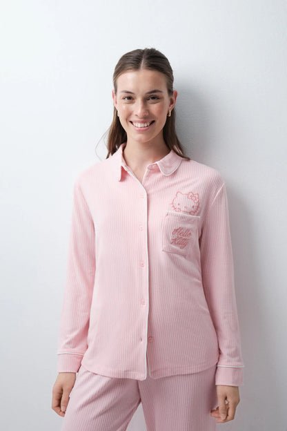 Women Secret Pink Women Hello Kitty Classic Pyjamas SKU: 3134128_72 Image 01