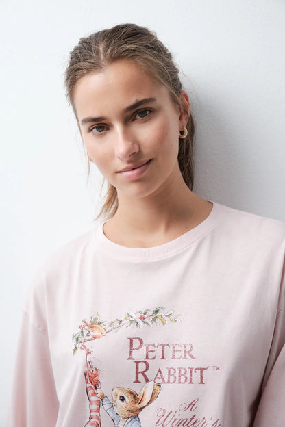 Women Secret Pink Women Peter Rabbit Cotton Long Pyjamas SKU: 3134134_70 Image 03